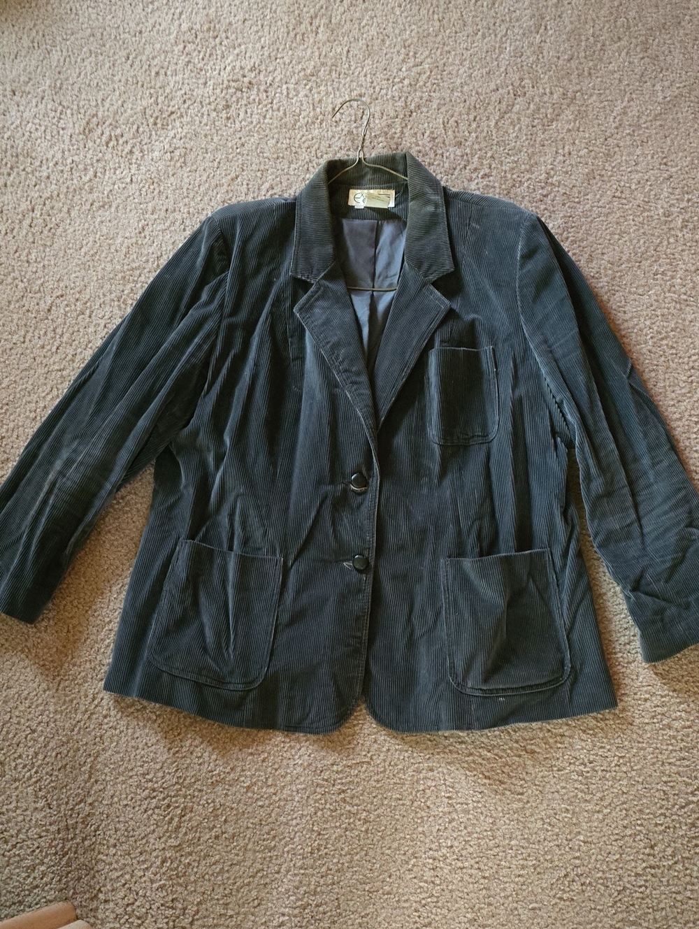 Vintage Gray Corduroy Blazer jacket